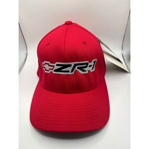 GM Chevrolet Corvette ZR1 Red‎ Flexfit Hat Cap Official Licensed Product